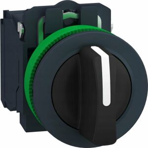 Schneider Electric Harmony XB5 Flachschalter aus Kunststoff Schwarz, Fi30, 3 Positionen, stabil, 2Z, XB5FD33 147254415 - Schalter