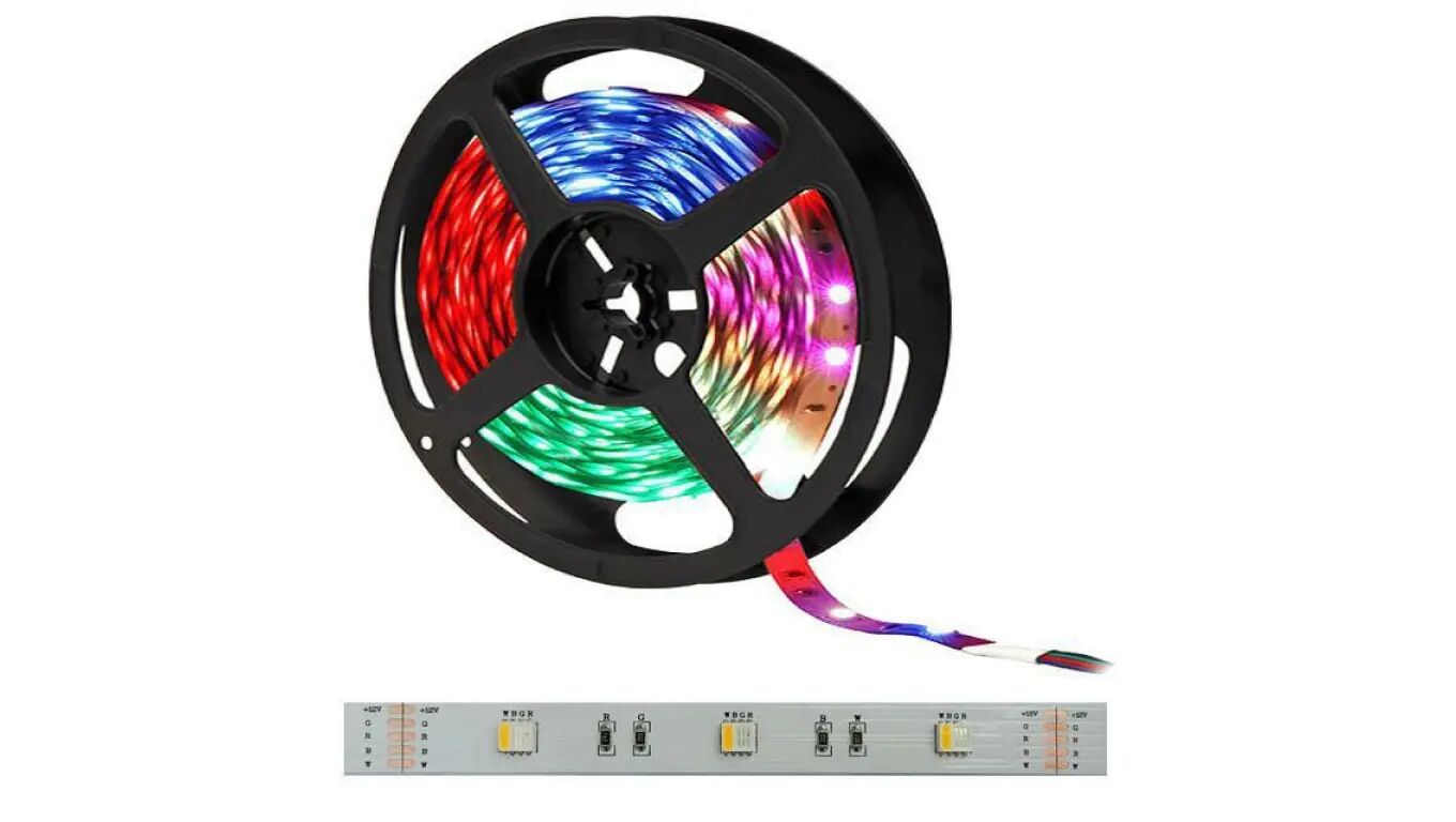 Bandă 12VDC 30 led 5050 4-cip RGBWW 1m ip20 rgb +căldură RGB+2700K 9.2W/1m