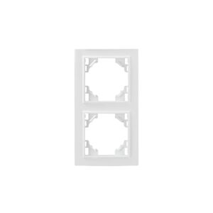 Cadru dublu vertical alb 147254664 - Rame pentru întrerupătoare