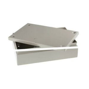 Cutie pentru instalații electrice, 300 x 200 x 80mm, IP66, culoare RAL 7032, material Oțel, RS PRO 147254677 - Doze de legătură și conexiune