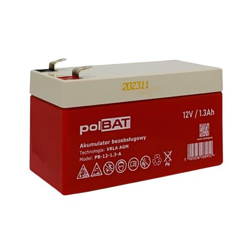 AGM akkumulátor 12V 1.3Ah polBAT 147254854