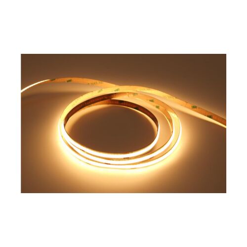 UQS-COB-8W-WW2K7-24V-50m Professzionális COB típusú LED szalag, 8W 320 chip/m, CRI 90, 24V, meleg fehér 2700K, IP20, 50m