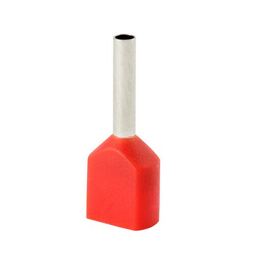 Szigetelt hüvelyvég HI 2x1,5/10-pi piros (100 db) Al/Cu 147255102