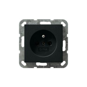 Gira Aljzat tűvel ochr.dz. Rendszer 55 matt fekete 147255116 - Lámpa & Világítás