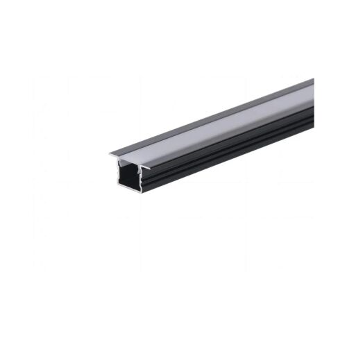 LED profil Standard Plus 2m fekete tejüveg borítással MLF 147255112