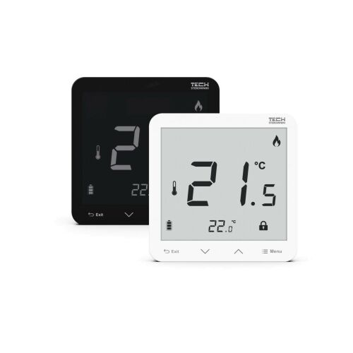 Regulator de cameră fără fir SINUM R-8pz PLUS Alimentat 230V In-Box Culoare neagră 147255205