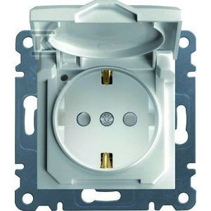 Lumina SCHUKO soclu cu capac si obturator de contact alb WL1160 147255225 - Conectori și mufe