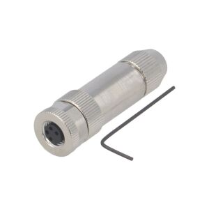 M8-as kerek aljzat egyenes árnyékolású kábelre 4 tűs 30V T4010019041-000 147255405 - Csatlakozó