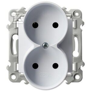 SZAFIR Gniazdo podwójne moduł bez ramki biały GP-2ZR/m/00 147255560 - Conectori și mufe