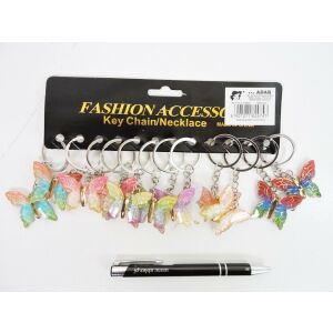 Kulcstartó Adar pillangó, kártya 12db (609747)