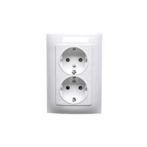 Kontakt-Simon Gniazdo podwójne Simon 10 uziemienie schuko 16A biały (CGSZ2Z/11) 147255637 - Conectori și mufe