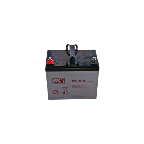 MWL 33-12 AGM akkumulátor 12V 33Ah 10-12 éves élettartam MW Power 147255648