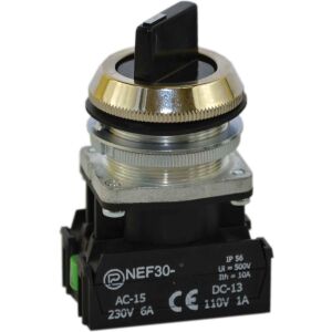 Kétállású kapcsoló 30mm fekete 2Z automata visszatérés nélkül W0-NEF30-TPA 2X S