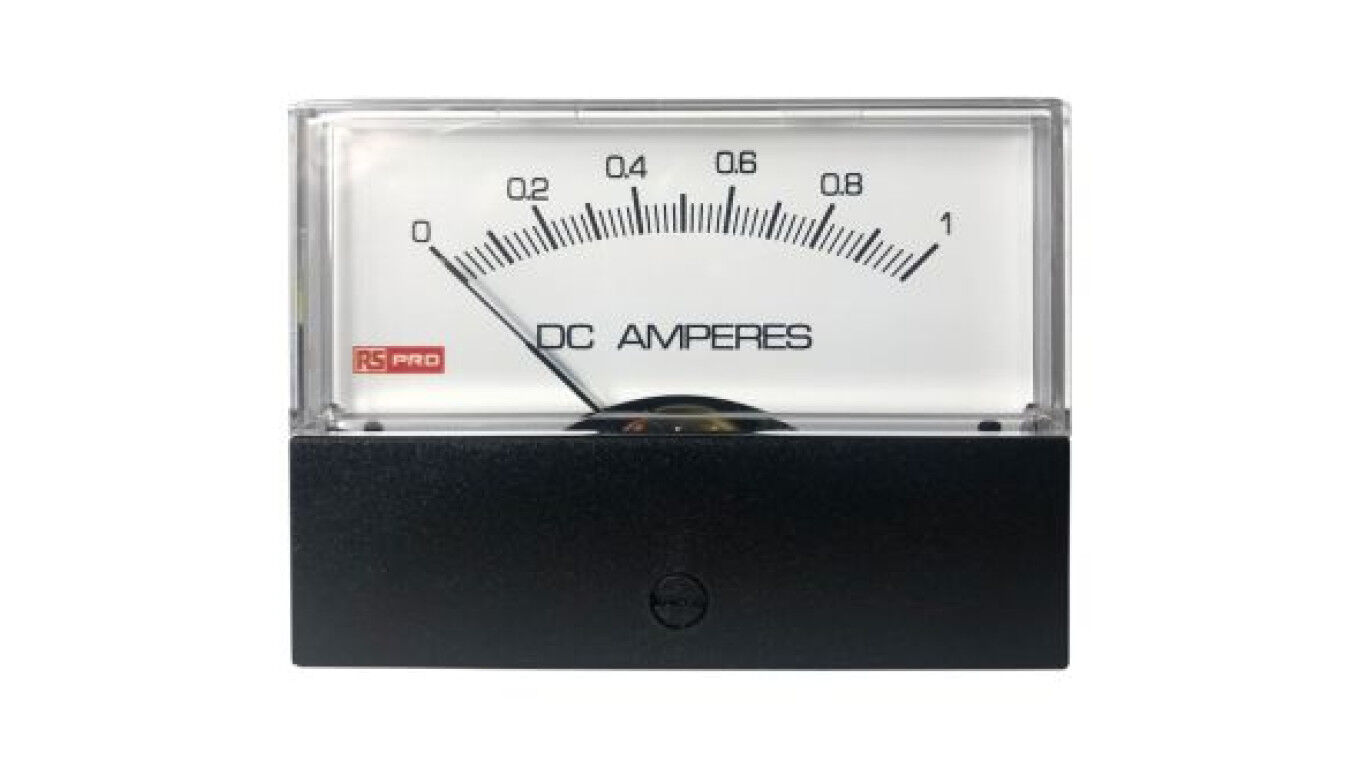 Ampermetru analogic de panou 1 (Input)A DC 0C la +60C RS PRO