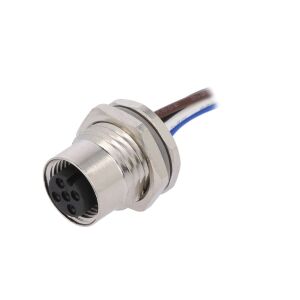 M12-es kerek aljzat egyenes 4 tűs 250V 0,2m T4171110004-001 147255925 - Csatlakozó