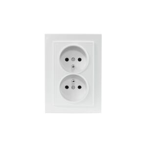 QUADRA Gniazdo podwójne z/u białe 147255940 - Conectori și mufe