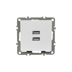 QUADRA Gniazdo 2x USB 2.1A białe 147255949 - Conectori și mufe