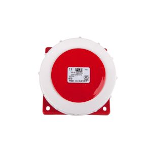 Gniazdo tablicowe skośne 32A 5P 400V /100x92/ czerwone IP67 POWER TWIST 4252-6 147256022 - Złącze przemysłowe