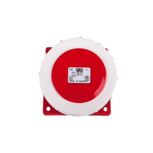 Lappali ferde konnektor 32A 5P 400V /100x92/ piros IP67 POWER TWIST 4252-6 147256022