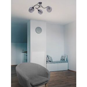 Mennyezeti lámpa SARA, grafit üveg burkolatok E27-es csavarral, modern forma K-5195 Kaja Lighting 147256203 - Mennyezeti lámpa