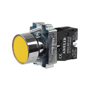 VEZÉRLŐ GOMB SÁRGA FÉM BA51 FI22 NO AS22-BA51