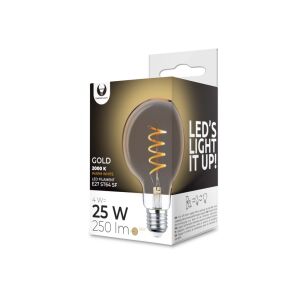 LED izzó Filament E27 G95 4W 230V 2000K 250lm SF arany Forever Light