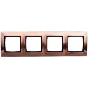 Kontakt-Simon Négyes keret réz rustikális - DR4/36 147256480 - Villanykapcsoló keret