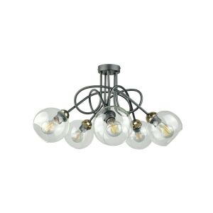 Modern mennyezeti lámpa 5xE27 EVIE BLACK/GOLD 147256545 - Lámpa & Világítás