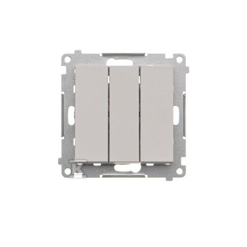 Simon 55 Triple Button (Modul) 10 AX, 250 V~, Schnellkupplungen, hellgrau, matt, TP31.01/114