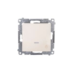 Simon 54 Kapcsoló /fény/ háttérvilágítással, gyorscsatlakozó, krém DS1L.01/41