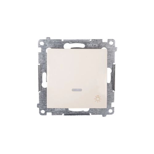 Simon 54 Kapcsoló /fény/ háttérvilágítással, gyorscsatlakozó, krém DS1L.01/41 147256993