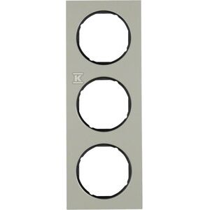 R.3 Háromszoros keret rozsdamentes acél/fekete 10132204 147257013 - Villanykapcsoló keret