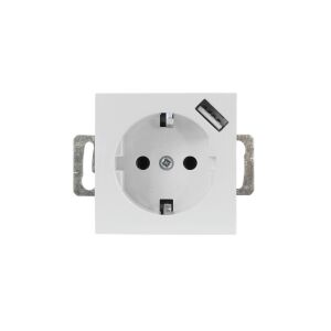 QUADRA EGYSZERES FÖLDELT SCHUKO CSATLAKÓZÓ USB PORTTAL FEHÉR KERETHEZ 147257028 - Lámpa & Világítás