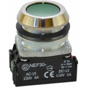 Szabályozó gomb 30mm zöld automata visszatéréssel 2Z W0-NEF30-K 2X Z