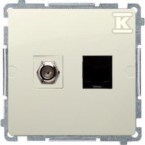 Simon Basic F+ Computerantennenbuchse RJ45 Kat.6 beige BMAFRJ45.01/12