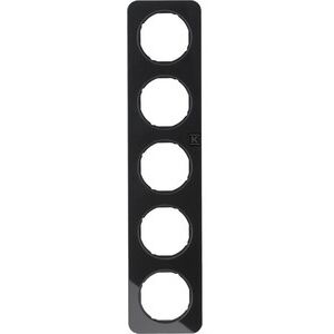 Cadru 5 ori Berker R.1 sticlă neagră 10152116 147257173 - Rame pentru întrerupătoare