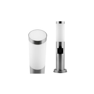 Külső kerti lámpa E27 INOX OSZLOP 45cm 230V aljzattyal Lilium Lumiled 147257253 - Kültéri állólámpa