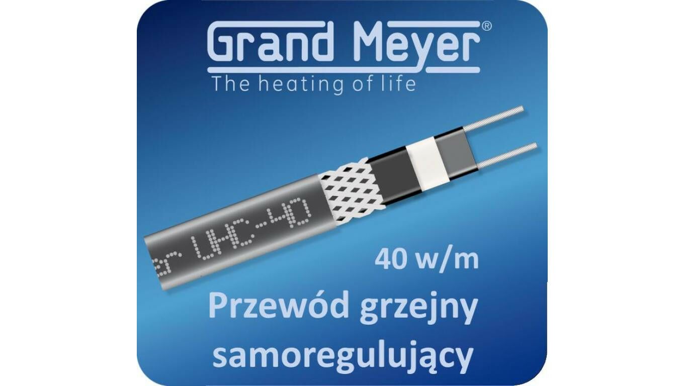 Cablu de încălzire autoregulator ecranat GRAND MEYER UHC-40, 40W/m