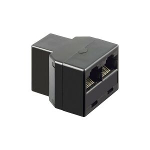 Goobay GOOBAY 10x ISDN T adapter RJ45 aljzat 8P8C to 2 x RJ45 aljzat fekete - 50594 147257489 - Csatlakozó