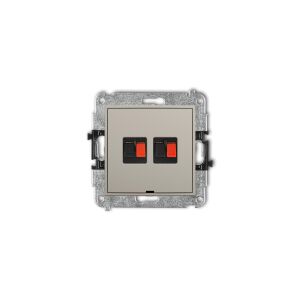 MINI dupla hangszórós aljzatmechanizmus, leíró mező nélkül taupe 60MGGBO-2 147257572 - Lámpa & Világítás