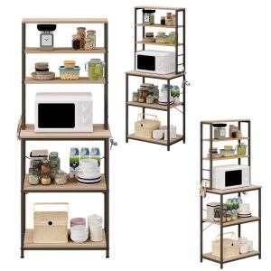 MULTIFUNKTIONALER REGAL-KÜCHENSCHRANK HALBBRAUN SONOMA LOFT 6 REGALE 166 CM 147247202 - Küchenmöbel