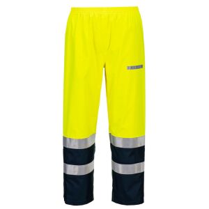 Bizflame Rain+ Hi-Vis Light Arc nadrág PW_FR410YNRM Sárga/Navy - M méret 147264250 - Esőruha