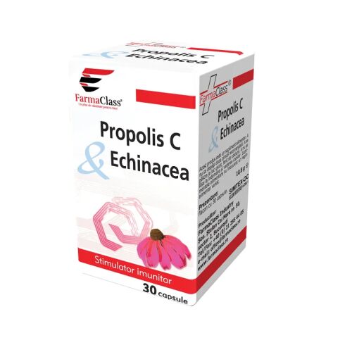FarmaClass Propolisz C és Echinacea kapszulák az immunrendszer támogatására, 30 darab 