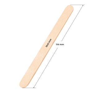 Közepes fa spatula 114 x 10 x 2 mm - 100 darab