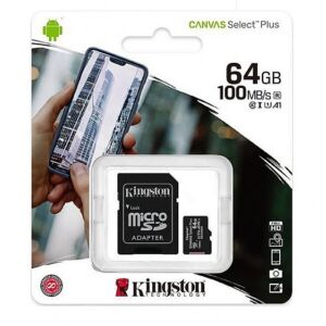 Kingston Canvas Select Plus MicroSDHC memóriakártya, 64GB, Class10 147282851 - Kingston