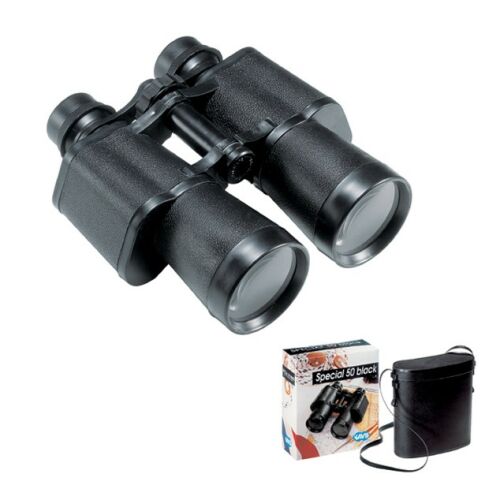 Kétcsövű fekete gyerektávcső tartozékokkal - Special 50 Black Binocular with Case 147284025