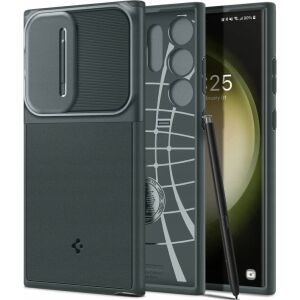Samsung S25 Ultra Spigen Optik Armor Szilikon Telefonvédő Kameravédő Sötétzöld (8809971238014) 147285031 - Spigen