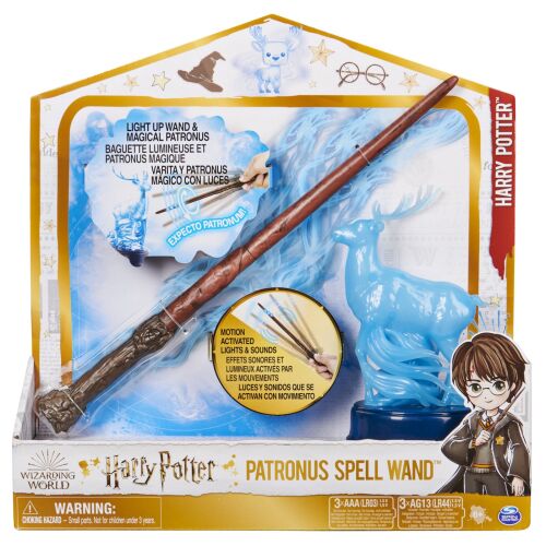 Harry Potter Patronus varázspálca világító pálcával és mágikus Patrónus szarvas figurával - Gaming