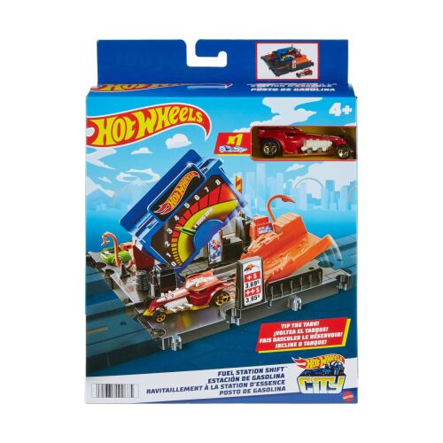 Hot Wheels City Explorer benzinkút műszak játékszett, játék benzinkút gyerekeknek - Autó és jármű