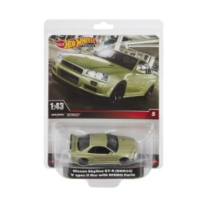 Hot Wheels Prémium Real Riders Nissan Skyline Gt-R kisautó - 1:43 méretarány